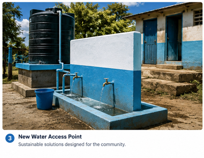 Completed community clean water access point